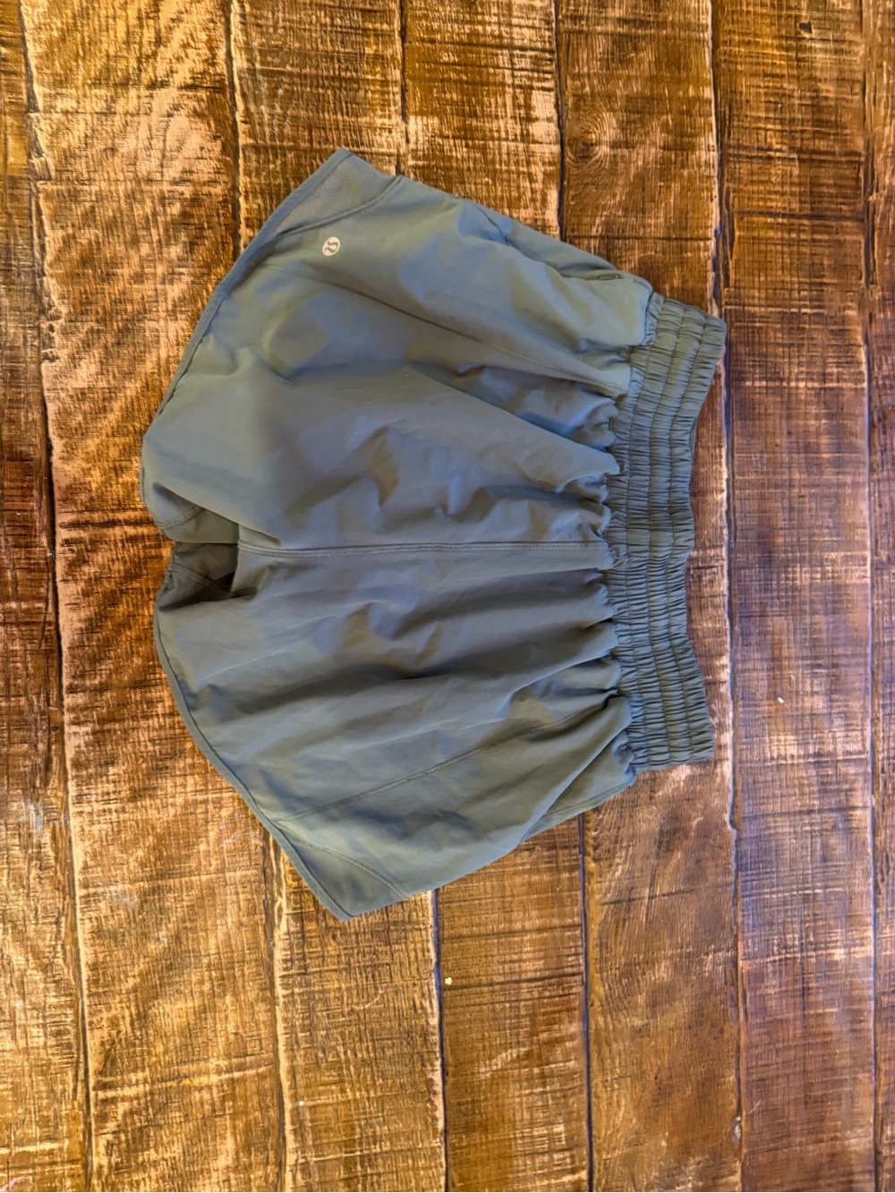 Lululemon Olive Green Athletic Short with Elastic Waistband